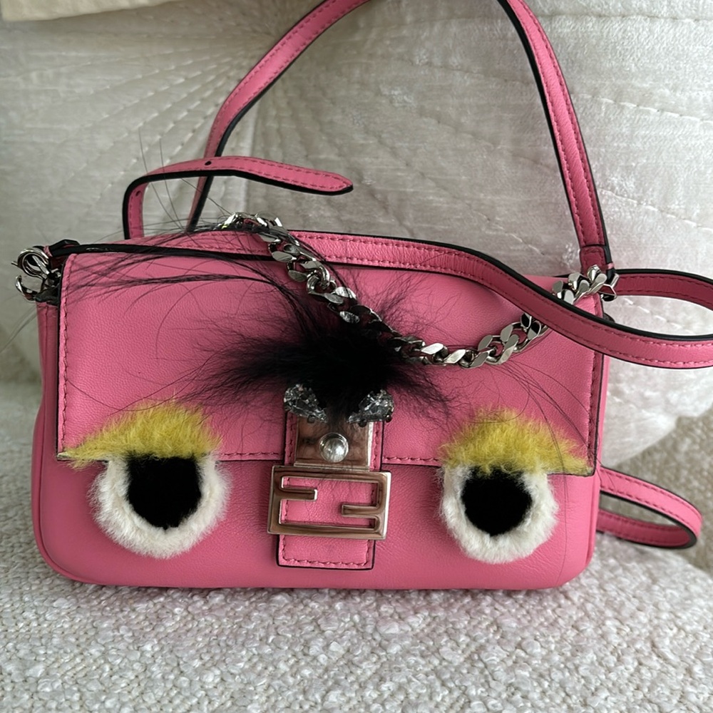 Fendi mini monster pink bag